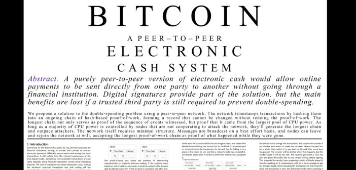 Bitcoin whitepaper poster