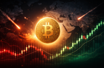 Bitcoin price chart during Middle East war showing initial drop and recovery pattern 2026