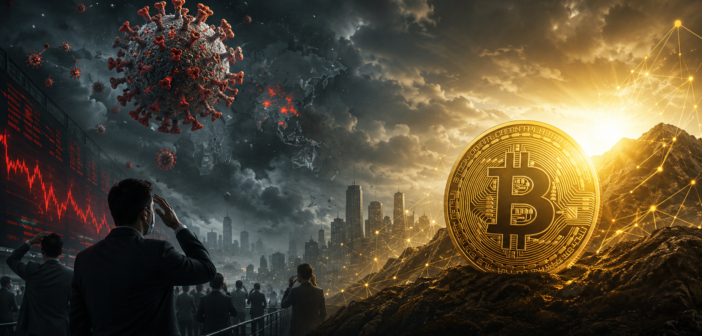 Bitcoin price reaction to pandemic scare showing market crash and recovery